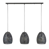 Modera - Hanglamp 3x Ø26 armor ovaal - Zwart bruin
