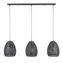 Modera - Hanglamp 3x Ø26 armor ovaal - Zwart bruin