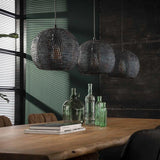 Modera - Hanglamp 3x Ø26 armor half rond - Zwart bruin