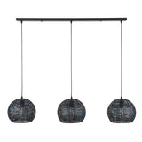 Modera - Hanglamp 3x Ø26 armor half rond - Zwart bruin