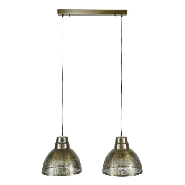 Modera - Hanglamp 2xØ38 screen - Brons antiek