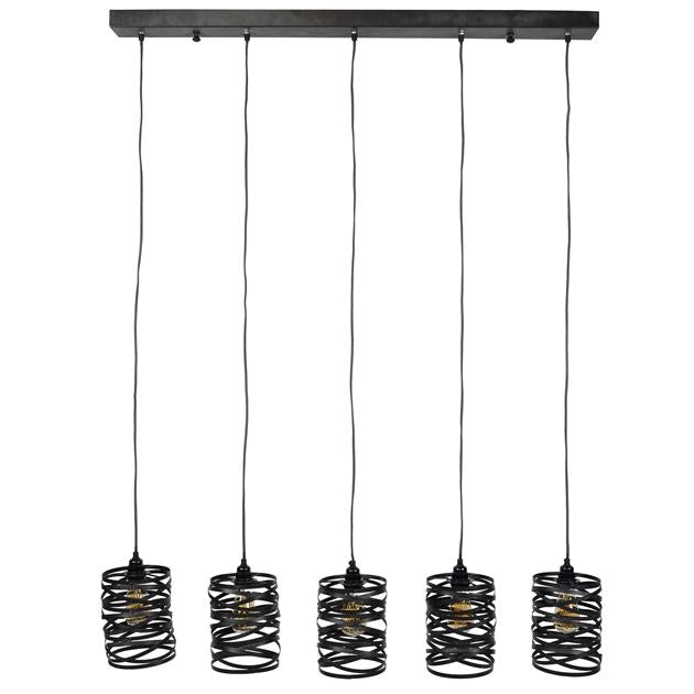 Modera - Hanglamp 5x ø17 spindle - Slate grey
