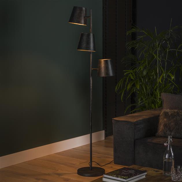 Modera - Vloerlamp 3x Ø18 Kinetic - Charcoal