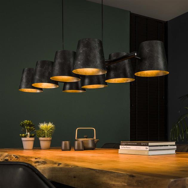 Modera - Hanglamp 8x Ø18 Kinetic - Charcoal