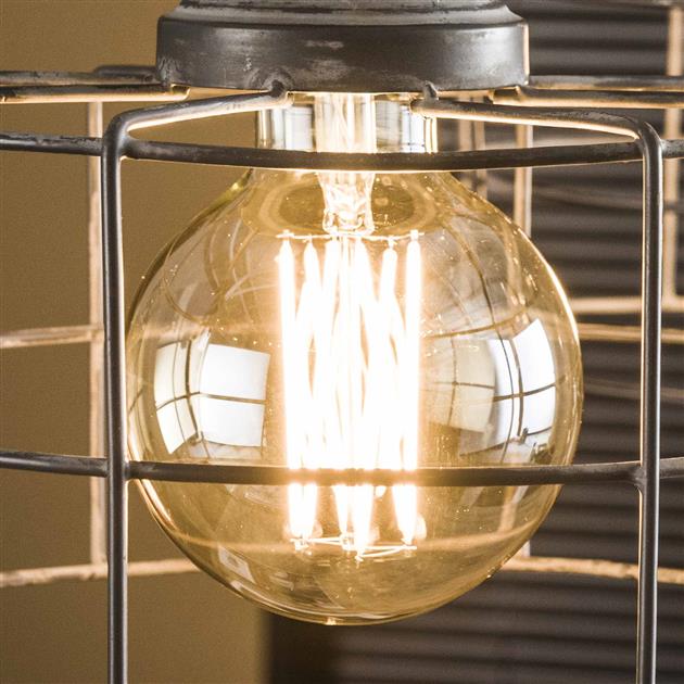 Modera - Lichtbron LED [G95] filament bol Ø9 5 - E27 6W dimbaar - Amberkleurig glas