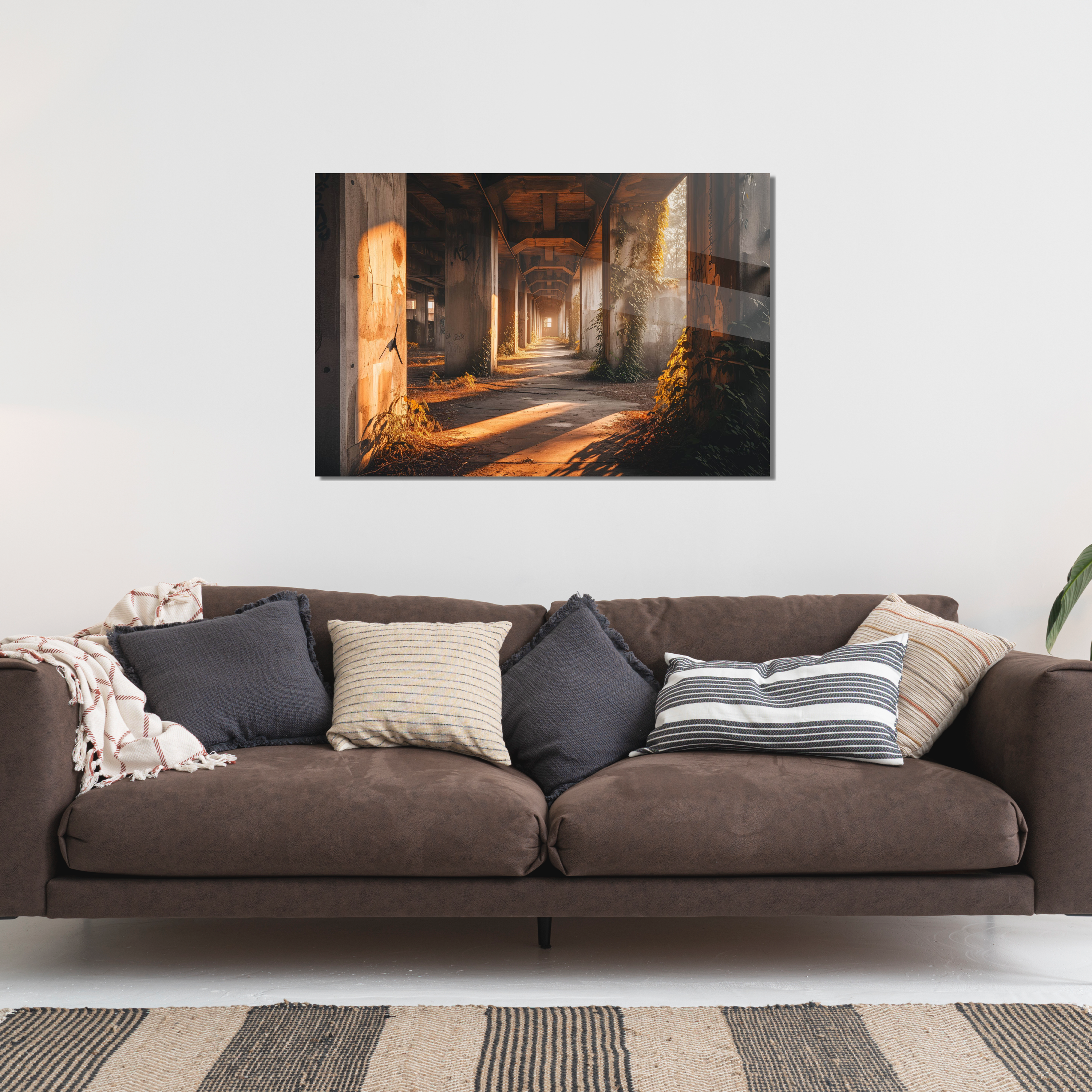 Glasschilderij - Exclusive - Liggend - Urbex Verlaten Gebouw Atlas