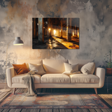 Glasschilderij - Exclusive - Liggend - Urbex Gouden Gedachte