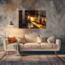 Glasschilderij - Exclusive - Liggend - Urbex Gouden Gedachte