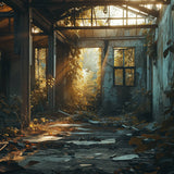 Glasschilderij - Exclusive - Liggend - Schaduwen van het Verleden Urbex 150x100x0.4 cm