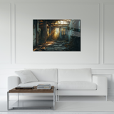 Glasschilderij - Exclusive - Liggend - Schaduwen van het Verleden Urbex