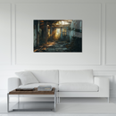 Glasschilderij - Exclusive - Liggend - Schaduwen van het Verleden Urbex