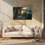 Glasschilderij - Exclusive - Liggend - Schaduwen van het Verleden Urbex