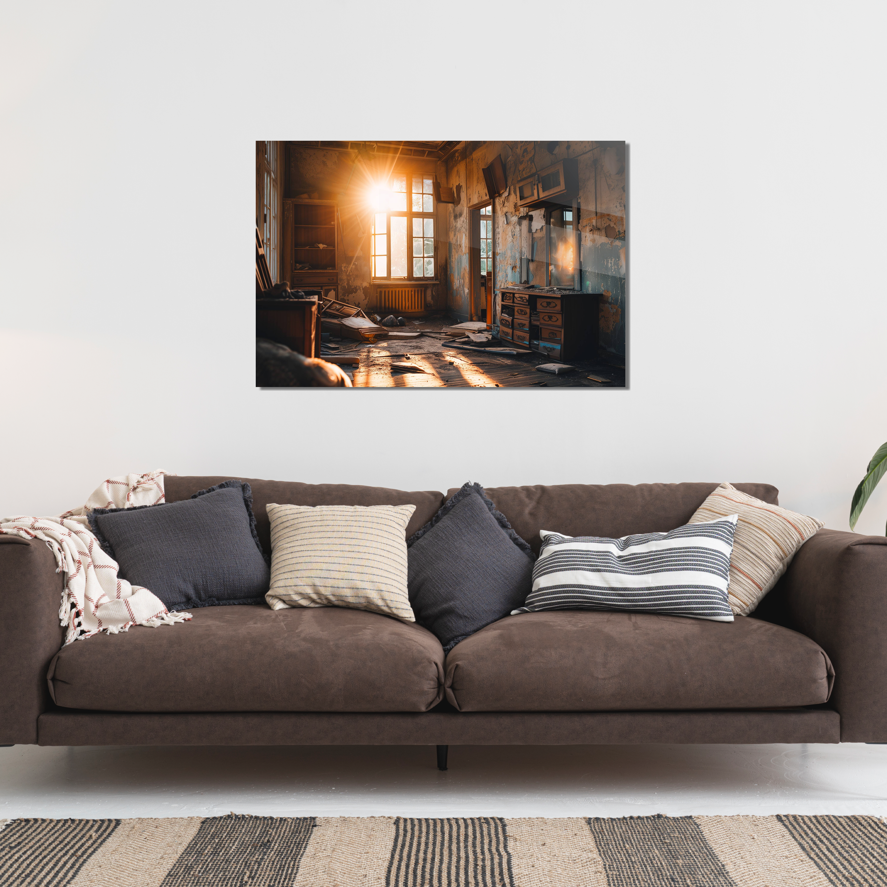 Glasschilderij - Exclusive - Liggend - Herinneringen in Beton Urbex