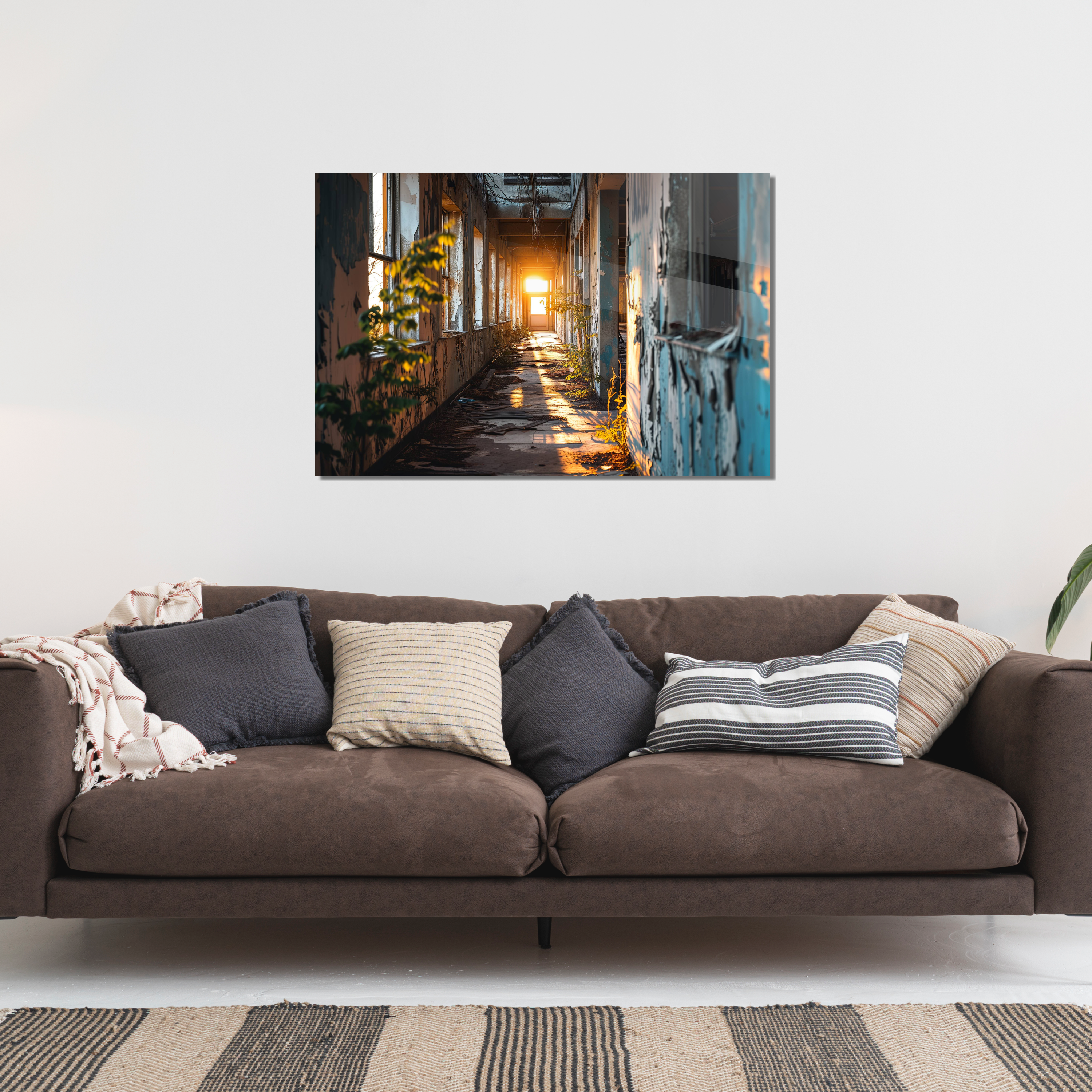 Glasschilderij - Exclusive - Liggend - Urbex Schoonheid van Verval