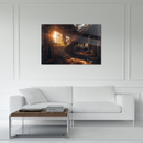 Glasschilderij - Exclusive - Liggend - Urbex Trappen Villa