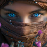 Glasschilderij - Exclusive - Liggend - Vera Eyes 150x100x0.4 cm