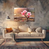 Glasschilderij - Exclusive - Liggend - Kersenbloesem Bloemen