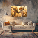 Glasschilderij - Exclusive - Liggend - Hertenliefde Dieren