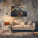 Glasschilderij - Exclusive - Liggend - Schapenliefde