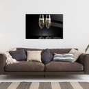 Glasschilderij - Exclusive - Liggend - Champagne Diner