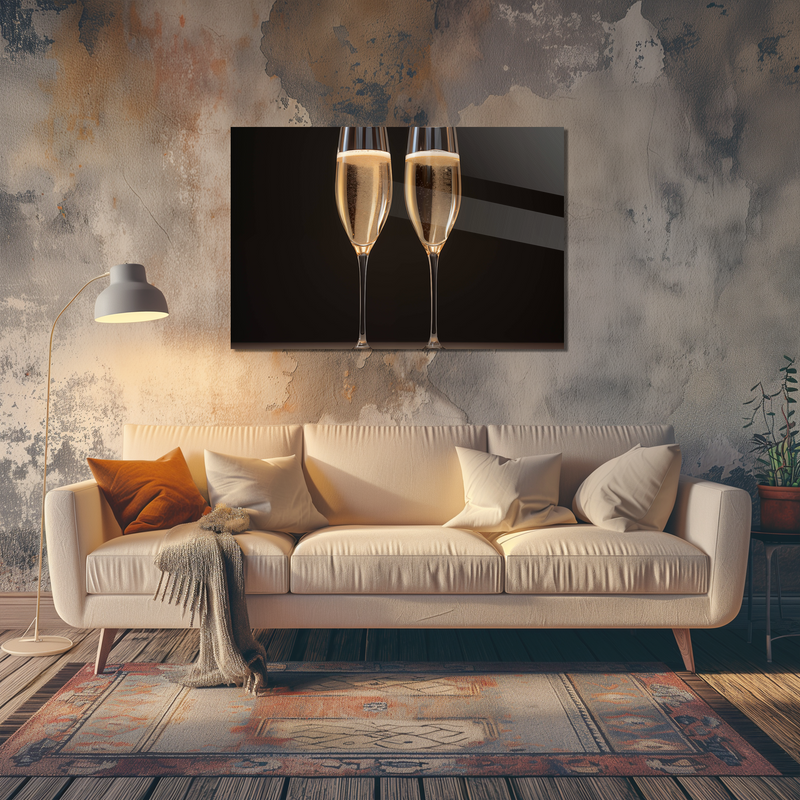 Glasschilderij - Exclusive - Liggend - Champagne Villa
