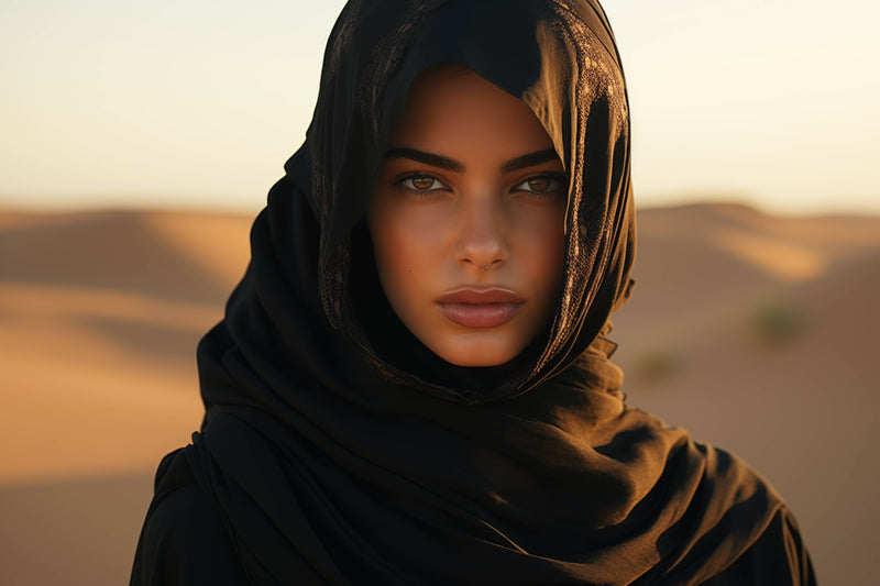 Glasschilderij - Exclusive - Liggend - Arabische Princess Model