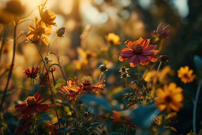 Glasschilderij - Exclusive - Liggend - Natuur Florale Fluistering