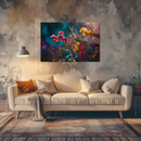 Glasschilderij - Exclusive - Liggend - Ooievaarsbek Bloem