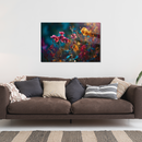 Glasschilderij - Exclusive - Liggend - Ooievaarsbek Bloem