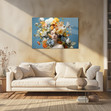 Glasschilderij - Exclusive - Liggend - Saffieren Symfonie