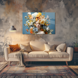 Glasschilderij - Exclusive - Liggend - Saffieren Symfonie