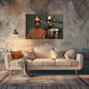 Glasschilderij - Exclusive - Liggend - Fleurige Fantasie