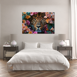 Glasschilderij - Exclusive - Liggend - Tuin van de Grote Kat Panter