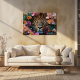 Glasschilderij - Exclusive - Liggend - Tuin van de Grote Kat Panter