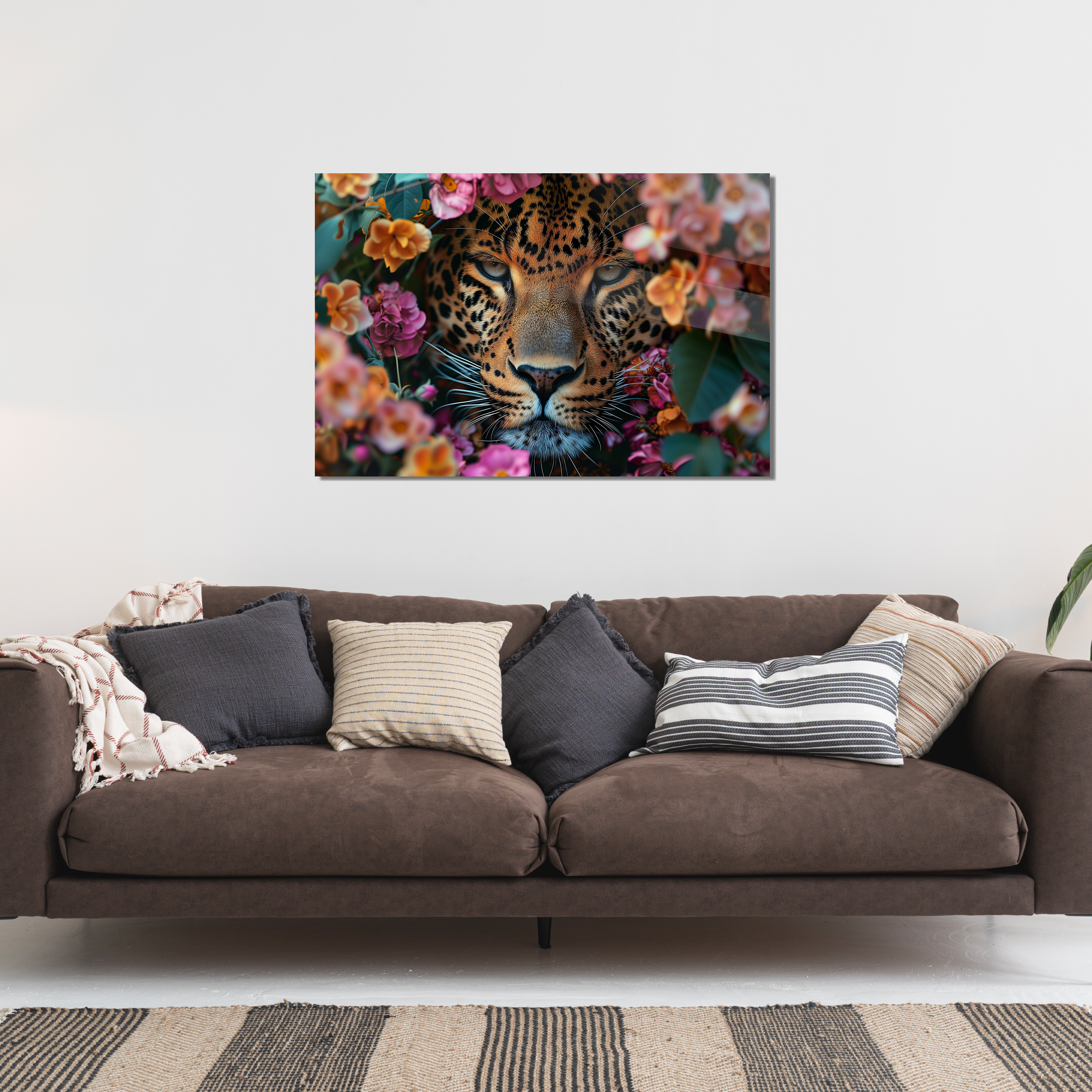 Glasschilderij - Exclusive - Liggend - Tuin van de Grote Kat Panter