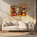 Glasschilderij - Exclusive - Liggend - Luipaardbloem's Blik Panter