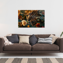 Glasschilderij - Exclusive - Liggend - Luipaard in Natuur