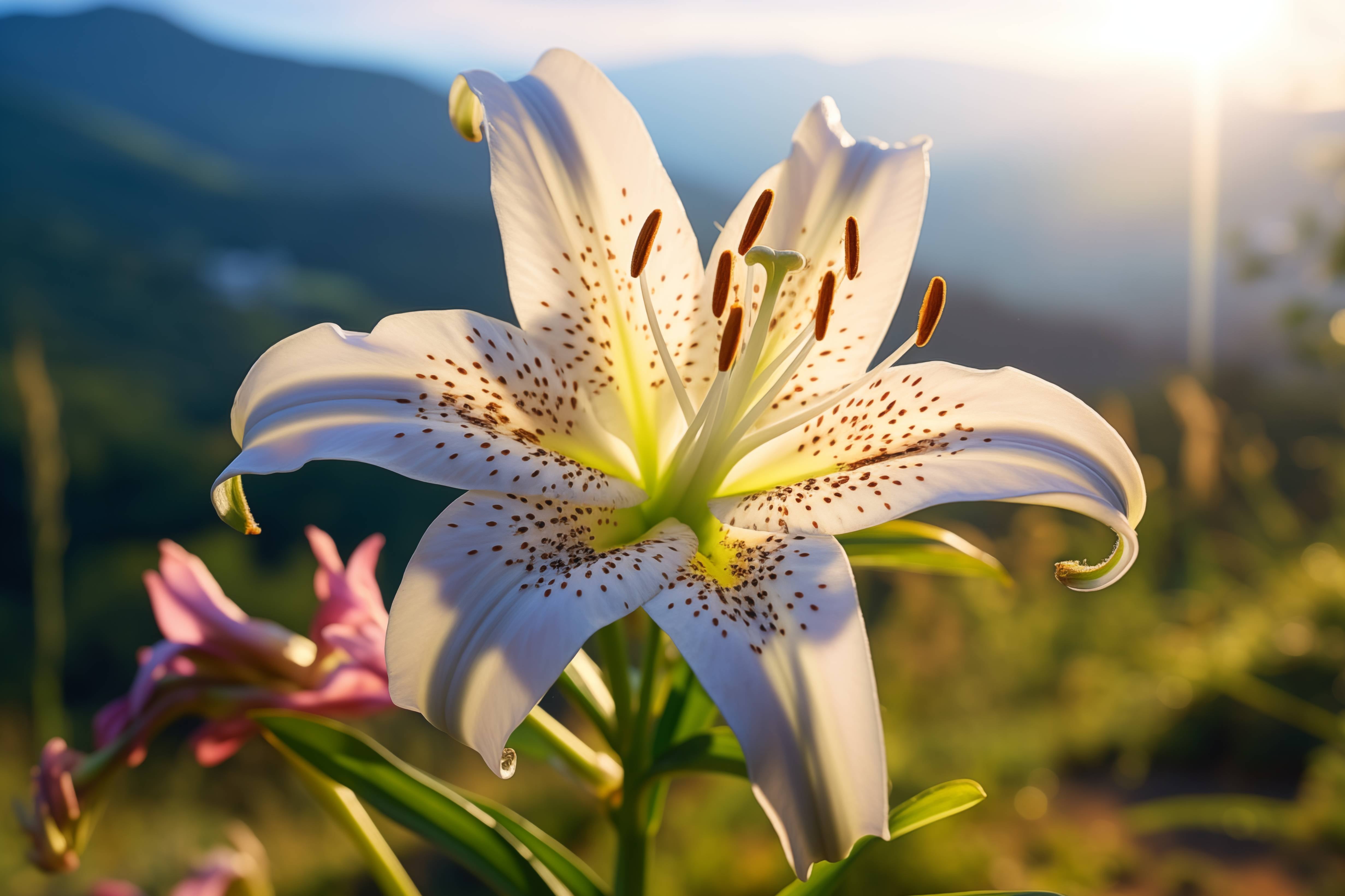 Glasschilderij - Exclusive - Liggend - Lelie Bloem 150x100x0.4 cm