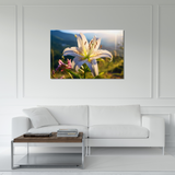 Glasschilderij - Exclusive - Liggend - Lelie Bloem