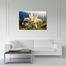 Glasschilderij - Exclusive - Liggend - Lelie Bloem