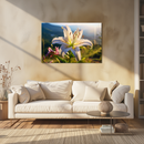 Glasschilderij - Exclusive - Liggend - Lelie Bloem