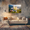 Glasschilderij - Exclusive - Liggend - Lelie Bloem