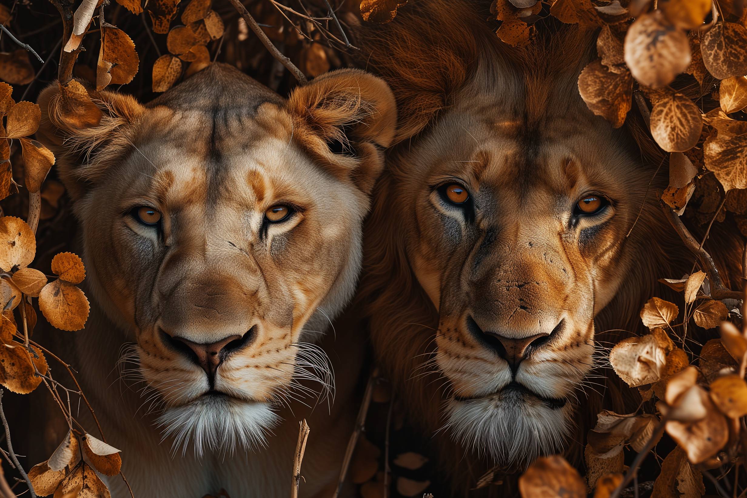 Glasschilderij - Exclusive - Liggend - Leeuwenliefde Bloeiende Brul 150x100x0.4 cm