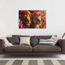 Glasschilderij - Exclusive - Liggend - Leeuwenliefde Fluisteraar