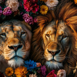 Glasschilderij - Exclusive - Liggend - Leeuwenliefde Robijn 150x100x0.4 cm