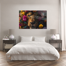 Glasschilderij - Exclusive - Liggend - De Leeuw en zijn Lente