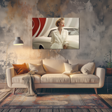 Glasschilderij - Exclusive - Liggend - Classic Car Pearls