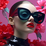 Glasschilderij - Exclusive - Liggend - Florale Fluistering 150x100x0.4 cm