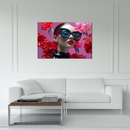 Glasschilderij - Exclusive - Liggend - Florale Fluistering