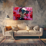 Glasschilderij - Exclusive - Liggend - Florale Fluistering